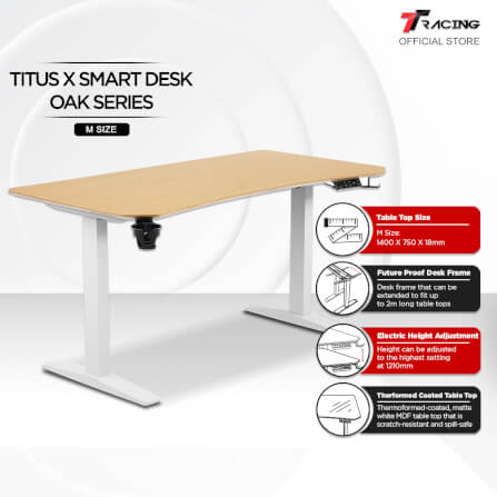 โต๊ะปรับระดับ TTRACING TITUS X SMART DESK 1.4M สี OAK_1
